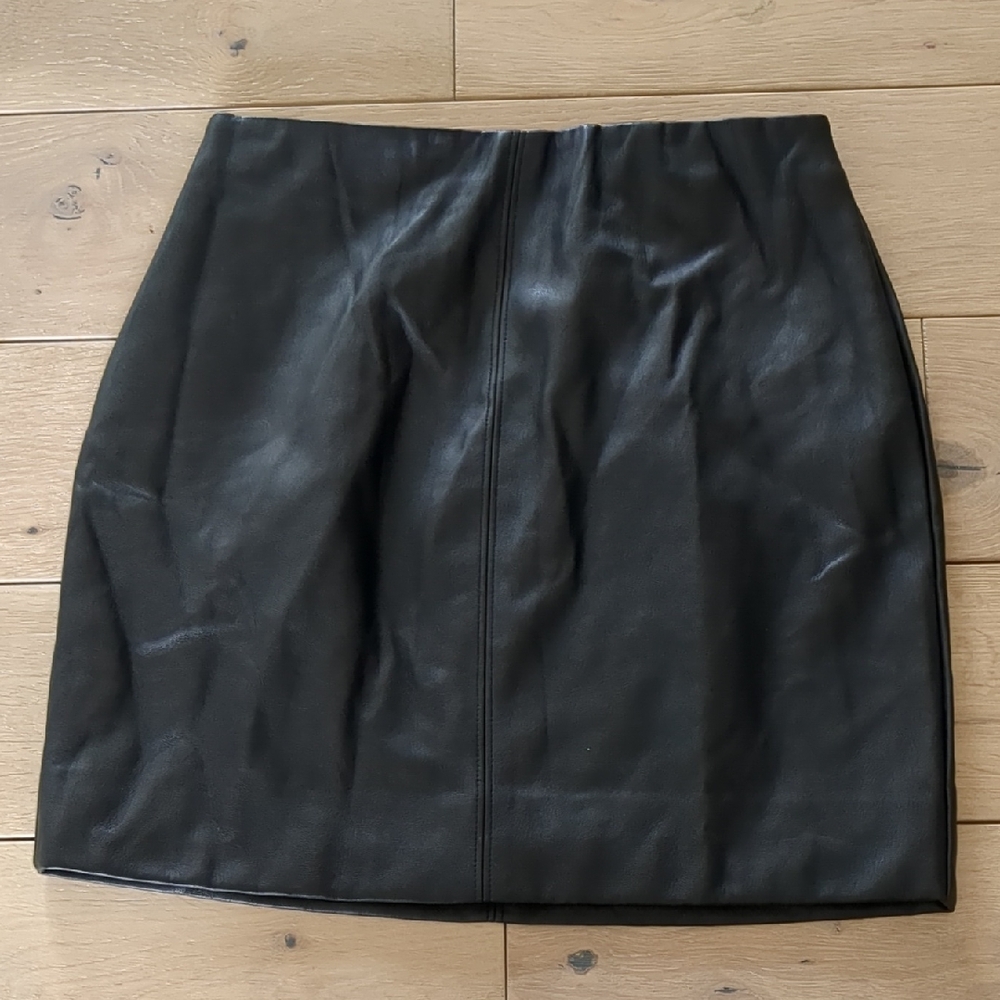 XS Hollister Faux Leather Mini Skirt Pleather Black